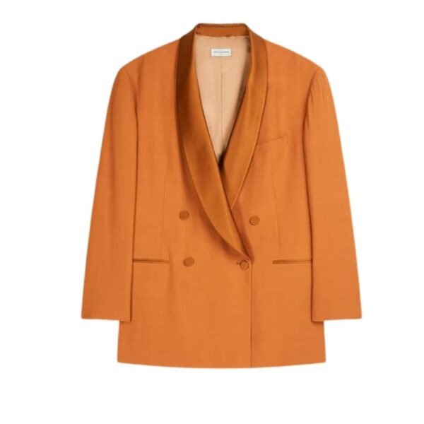 DRIES VAN NOTEN TUXEDO BLAZER LIGHT RUST