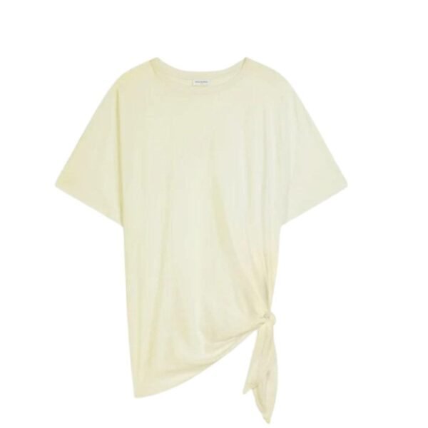 DRIES VAN NOTEN DRAPED KNOT TEE PAEL YELLOW - Image 4