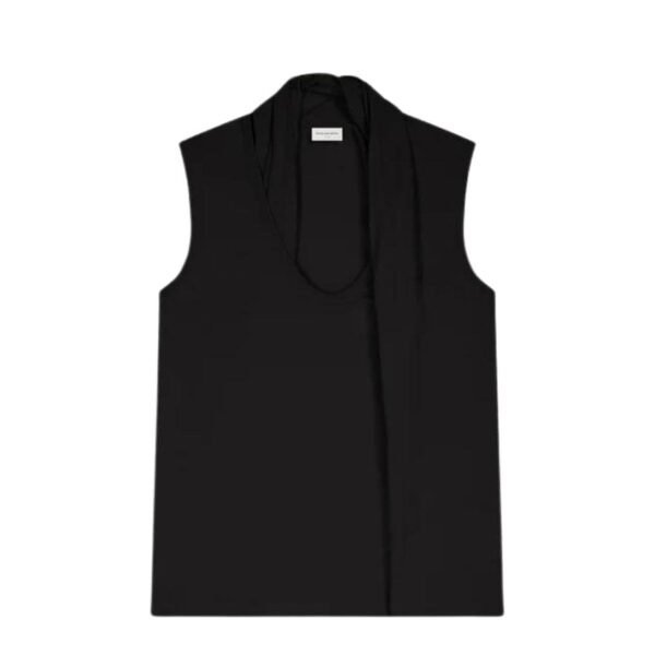 DRIES VAN NOTEN SLEEVELESS TEE BLACK - Image 4