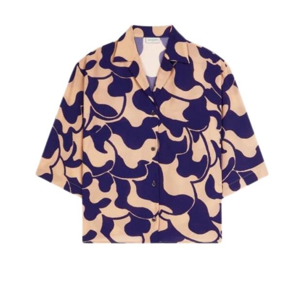 DRIES VAN NOTEN SHORT SLEEVE SHIRT PURPLE