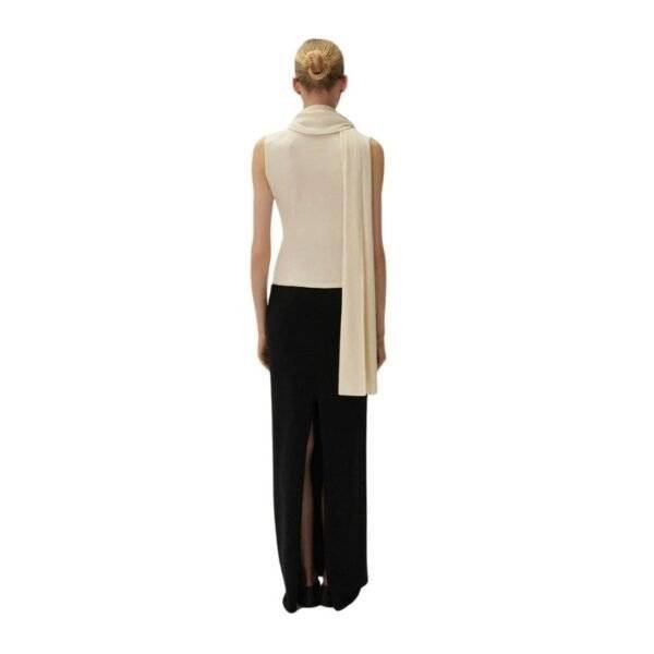 MAGDA BUTRYM KNITWEAR MAXI SKIRT IN BLACK - Image 4