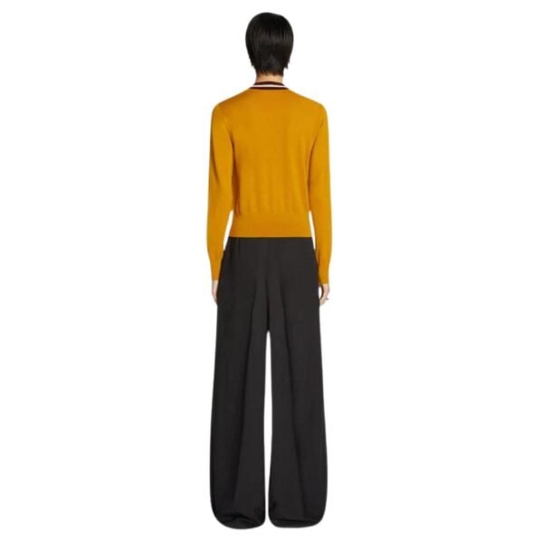 DRIES VAN NOTEN V-NEC SWEATER OCRA - Image 3