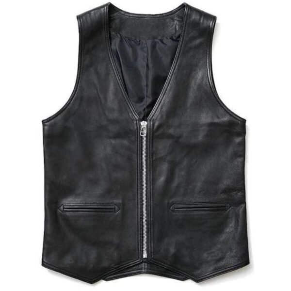 MEN'S STYLISH BIKER LEATHER VEST