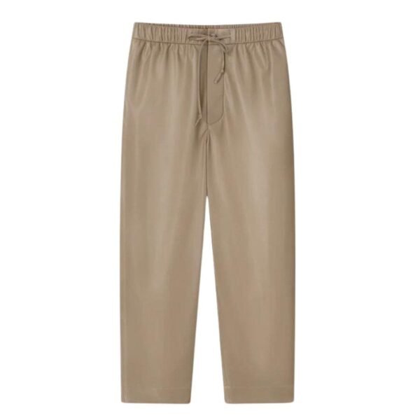 JAIN OKOBOR Alt-LEATHER RELAXED PANTS BROWN - Image 2