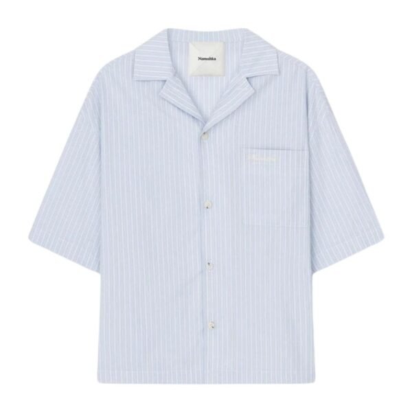 NANUSHKA MAXTON STRIPED SHIRT BLUE