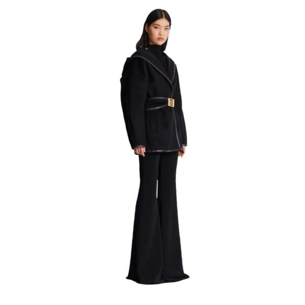 BALMAIN BELTED WOOL COAT - Image 3