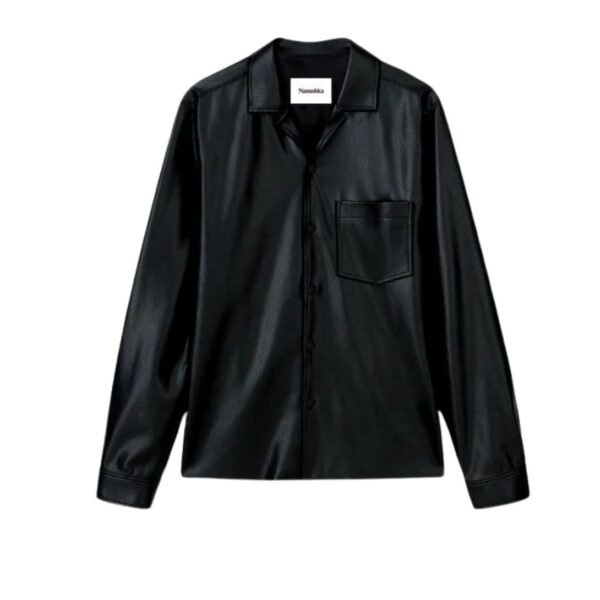 NANUSHKA DUCO OKOBOR ALT-LEATHER LONG SLEEVE SHIRT - Image 2