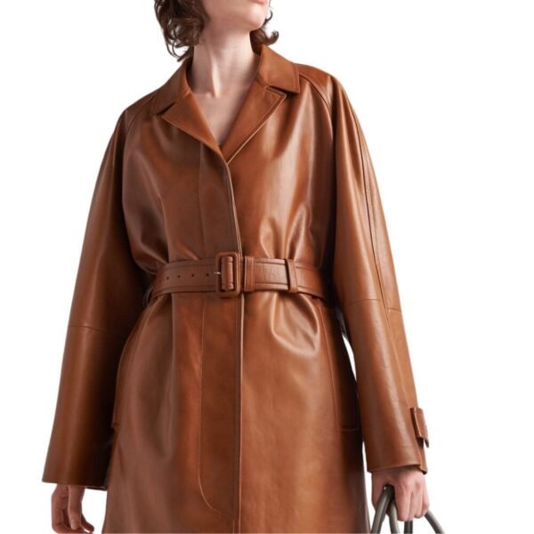 PRADA NAPPA LEATHER COAT - Image 5