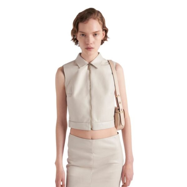 PRADA STRETCH NAPPA LEATHER VEST - Image 4