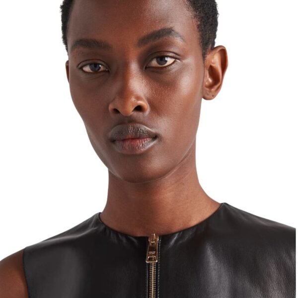 PRADA STRETCH NAPPA LEATHER VEST - Image 6