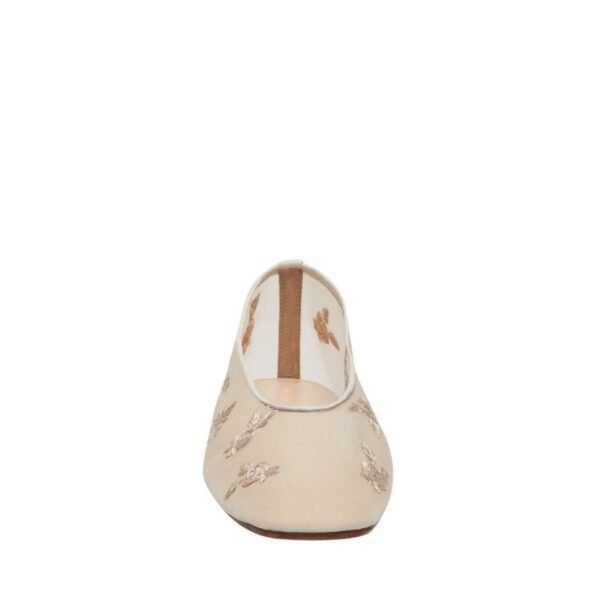 MAGDA BUTRYM MESH BALLET FLATS IN CREAM EMBROIDERY - Image 3