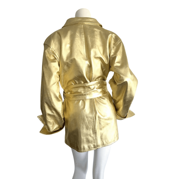 Silver Star Leather Jacket Coat - Image 6