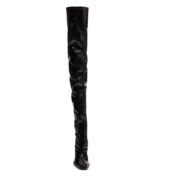 MAGDA BUTRYM THIGH HIGH BOOTS IN BLACK VINYL - Image 2