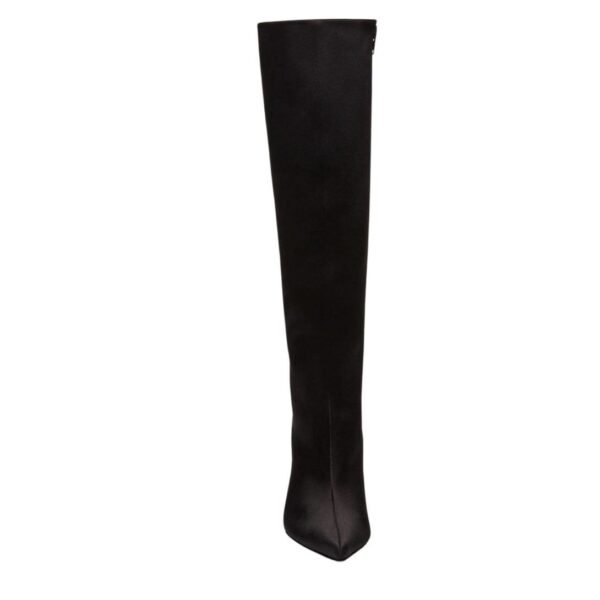 MAGDA BUTRYM TALL SATIN POINTED BOOTS IN BLACK - Image 2