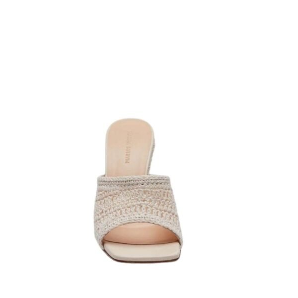 MAGDA BUTRYM INVERTED WEDGE MULE IN CREAM CROCHET - Image 2