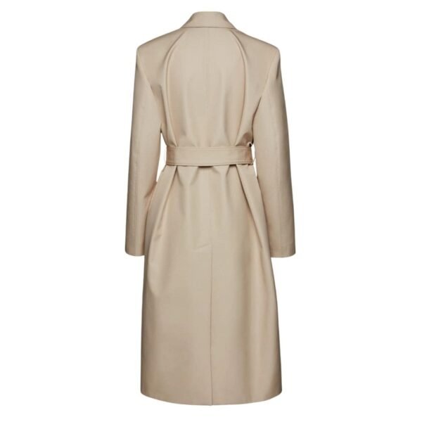 MAGDA BUTRYM WRAP COTTON COAT IN BEIGE - Image 2