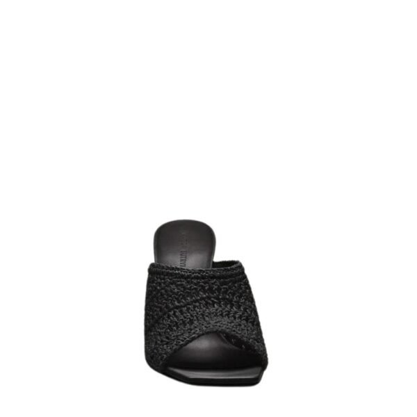 MAGDA BUTRYM CROCHET MULE HEELS IN BLACK - Image 2