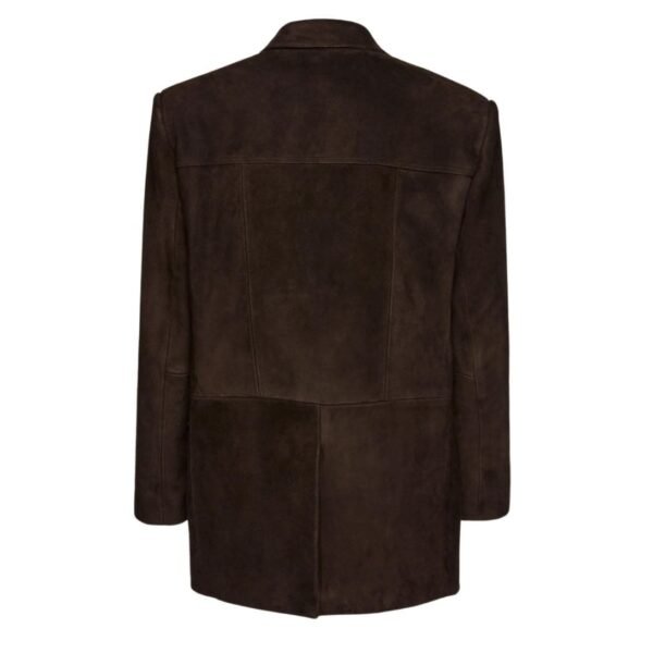 MAGDA BUTRYM SUEDE CAR JACKET IN BROWN - Image 2