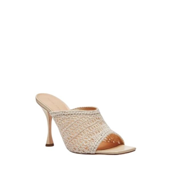 MAGDA BUTRYM CROCHET MULE HEELS IN CREAM - Image 3