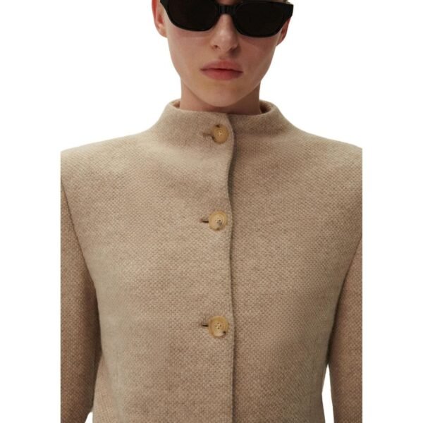 MAGDA BUTRYM CASHMERE HIGH NECK BLAZER IN BEIGE - Image 5