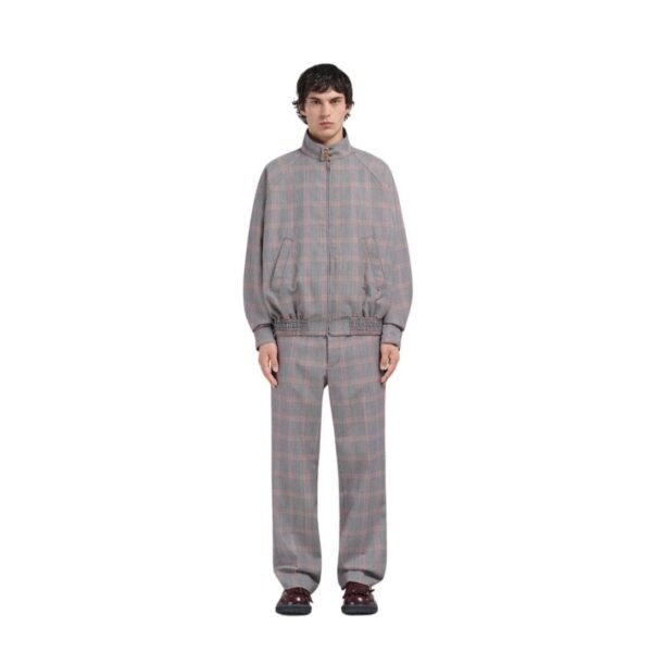 MARNI ORANGE CHECKED TECH WOOL BOMBER - Image 2