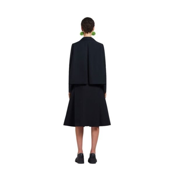 MARNI BLACK A LINE CADY JACKET WITH BACK PLEAT - Image 3