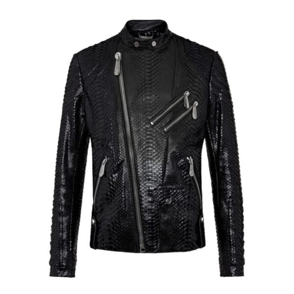 PHILIPP PLEIN LEATHER BIKER SLIM FIT LUXURY