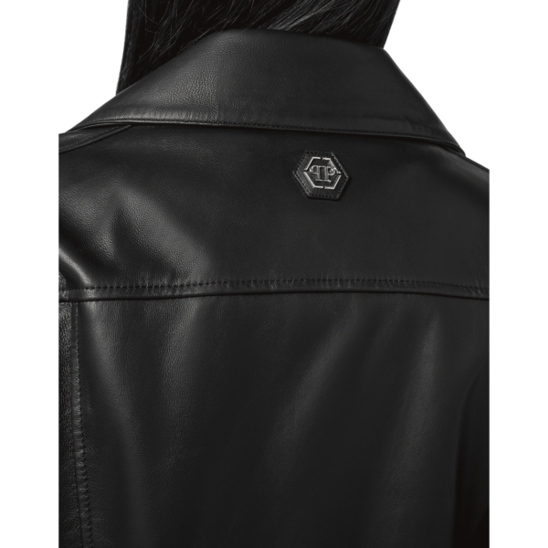 PHILIPP PLEIN LEATHER BIKER STUDS JACKET - Image 4