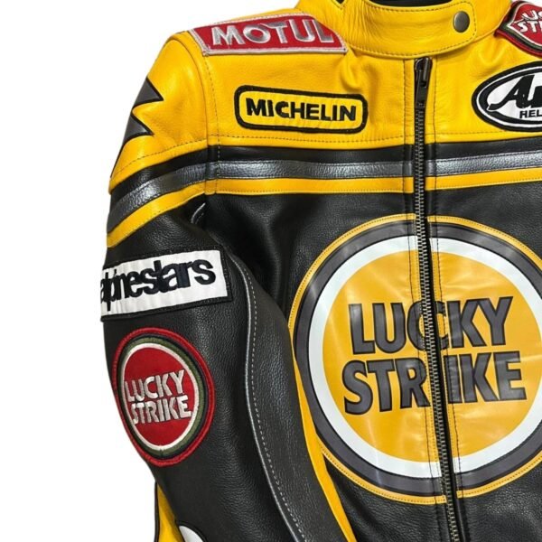 Lucky Strike Racing Leather Jacket - Image 2