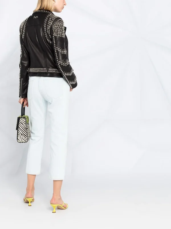 Biker style studded jacket - Image 5