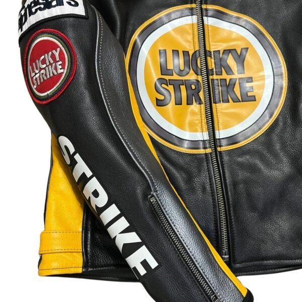 Lucky Strike Racing Leather Jacket - Image 3