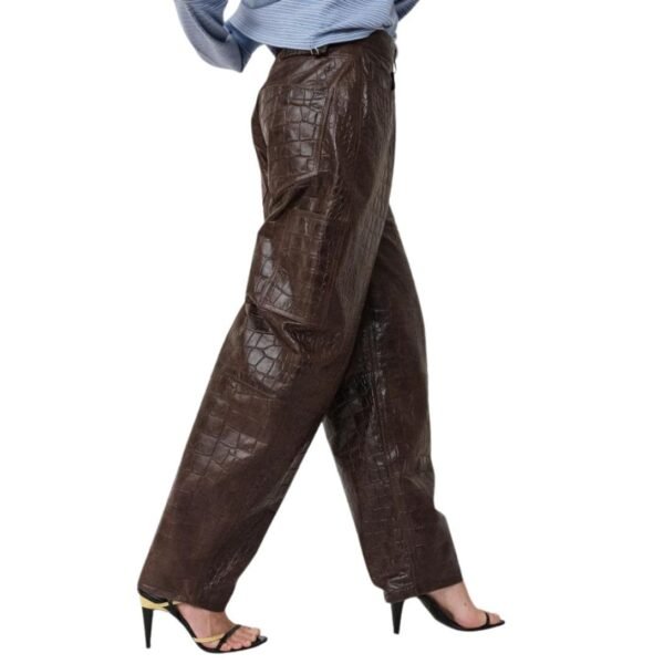 SAKS POTTS SCARLETT PANTS BROWN CROCO - Image 8