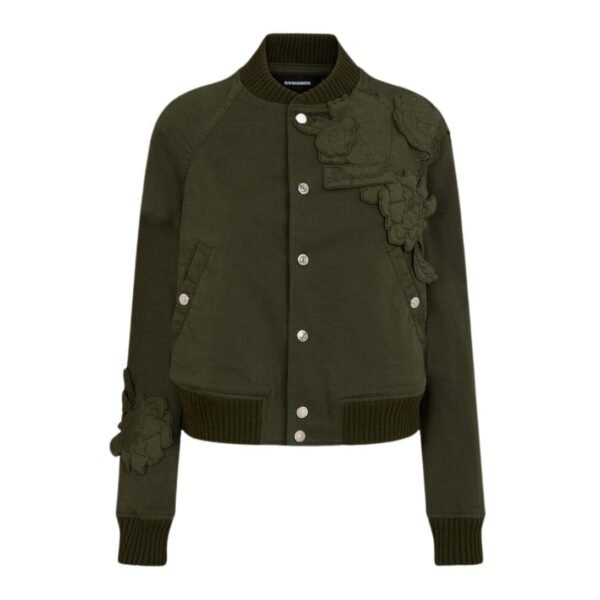 DSQUARED2 BLOSSOM PATCH VARSITY BOMBER