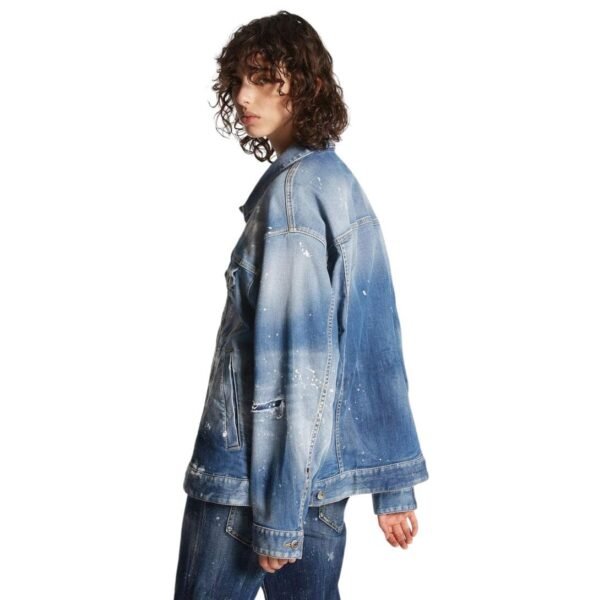 DSQUARED2 MEDIUM ICE SPOTS WASH OVER JEANS JACKET - Image 3