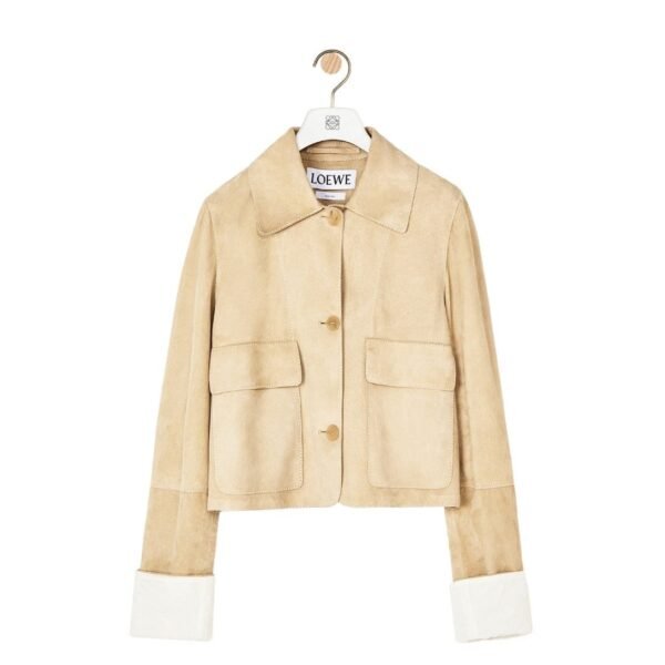 LOEWE SUEDE BUTTONED JACKET