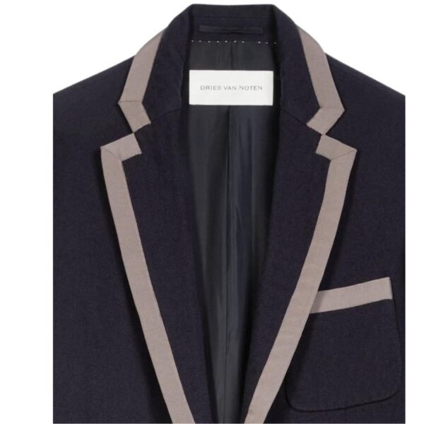 DRIES VAN NOTEN UNCONSTRUCTED COAT NAVY - Image 2