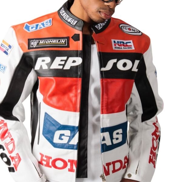 Honda Racing Leather Jacket - Image 3