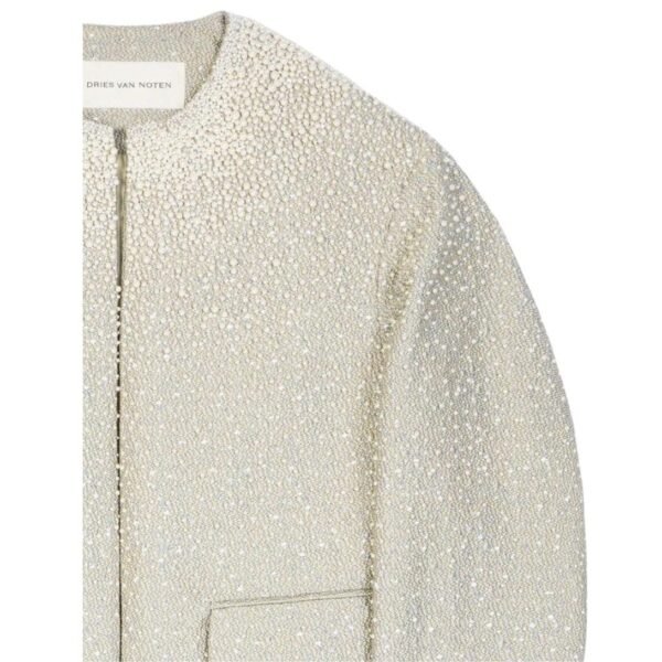 DRIES VAN NOTEN EMBELLISHED JACKET SILVER - Image 2