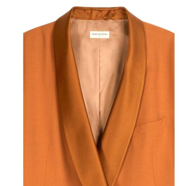 DRIES VAN NOTEN TUXEDO BLAZER LIGHT RUST - Image 2