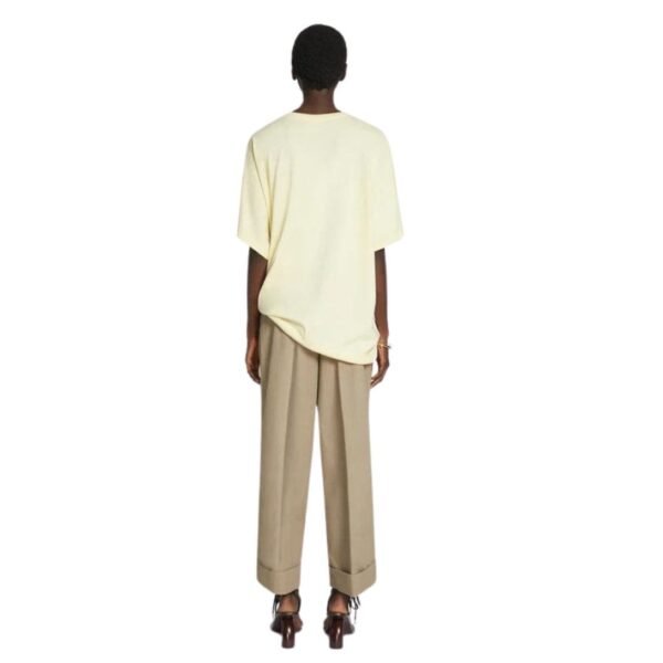 DRIES VAN NOTEN DRAPED KNOT TEE PAEL YELLOW - Image 3