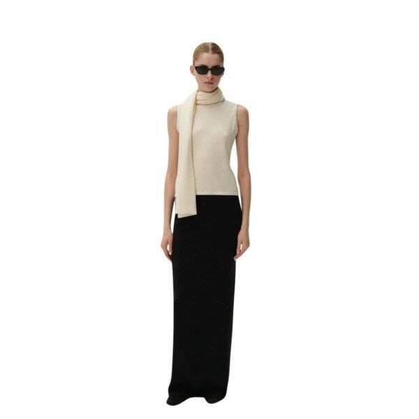 MAGDA BUTRYM KNITWEAR MAXI SKIRT IN BLACK - Image 3