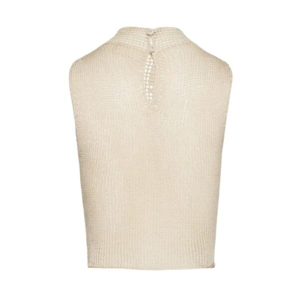 MAGDA BUTRYM LACE CROCHET TANK TOP IN CREAM - Image 2