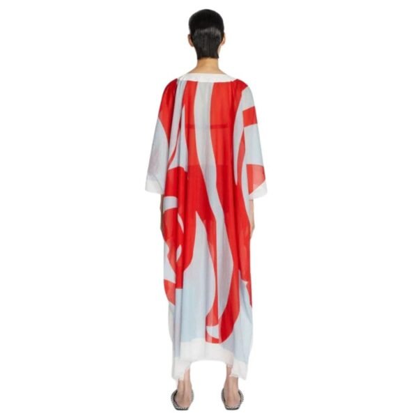 DRIES VAN NOTEN COTTON KAFTAN RED - Image 2