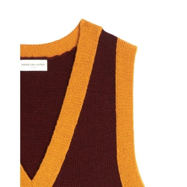 DRIES VAN NOTEN V-NECK SPENCER WINE - Image 4