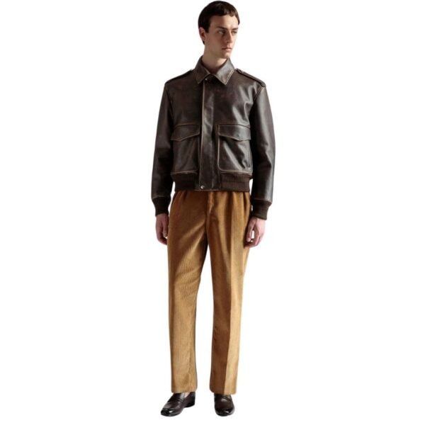 BALLY BOMBER JACKET IN BROWN LEATHER - Image 2