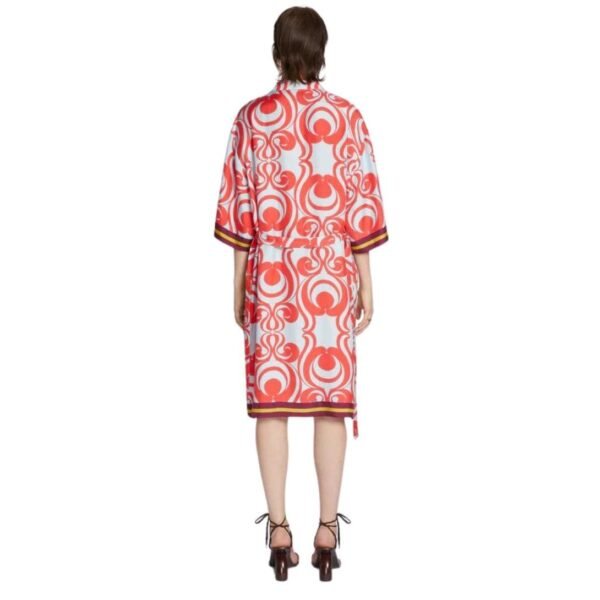 DRIES VAN NOTEN SILK SHIRT DRESS RED - Image 4