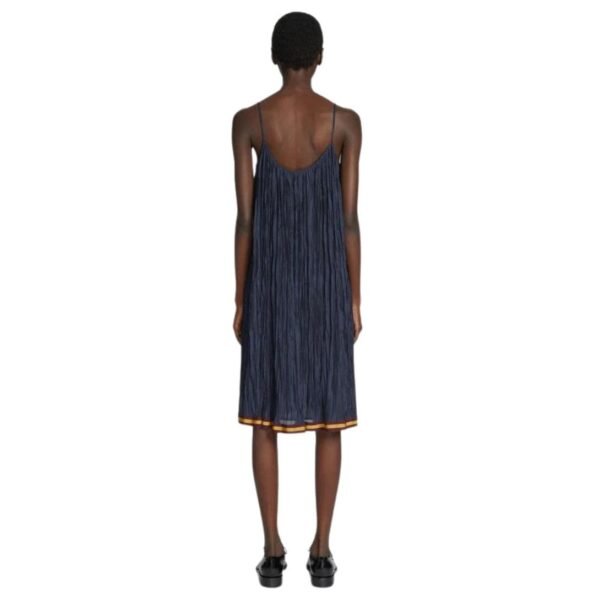 DRIES VAN NOTEN PLEATED SLIP DRESS NAVY - Image 2