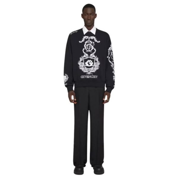 GIVENCHY CREST BOXY FIT SWEATSHIRT IN FLEECE - Image 4