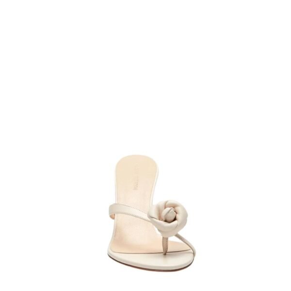 MAGDA BUTRYM WEDGE FLOWER SANDALS IN CREAM LEATHER - Image 3