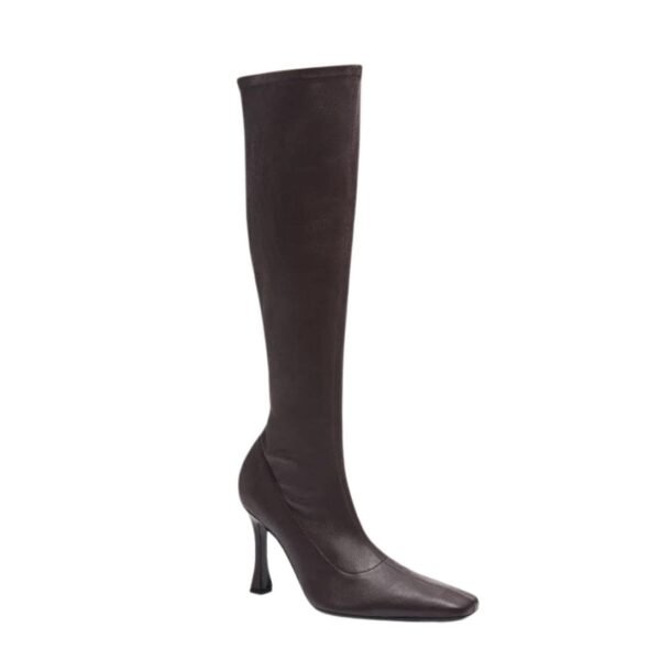 MAGDA BUTRYM TALL LEATHER SOCK BOOTS IN BROWN LEATHER - Image 3